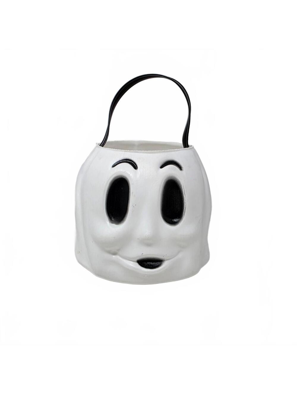 Vintage Empire Ghost Halloween Candy Pail Blow Mold Bucket Made in USA